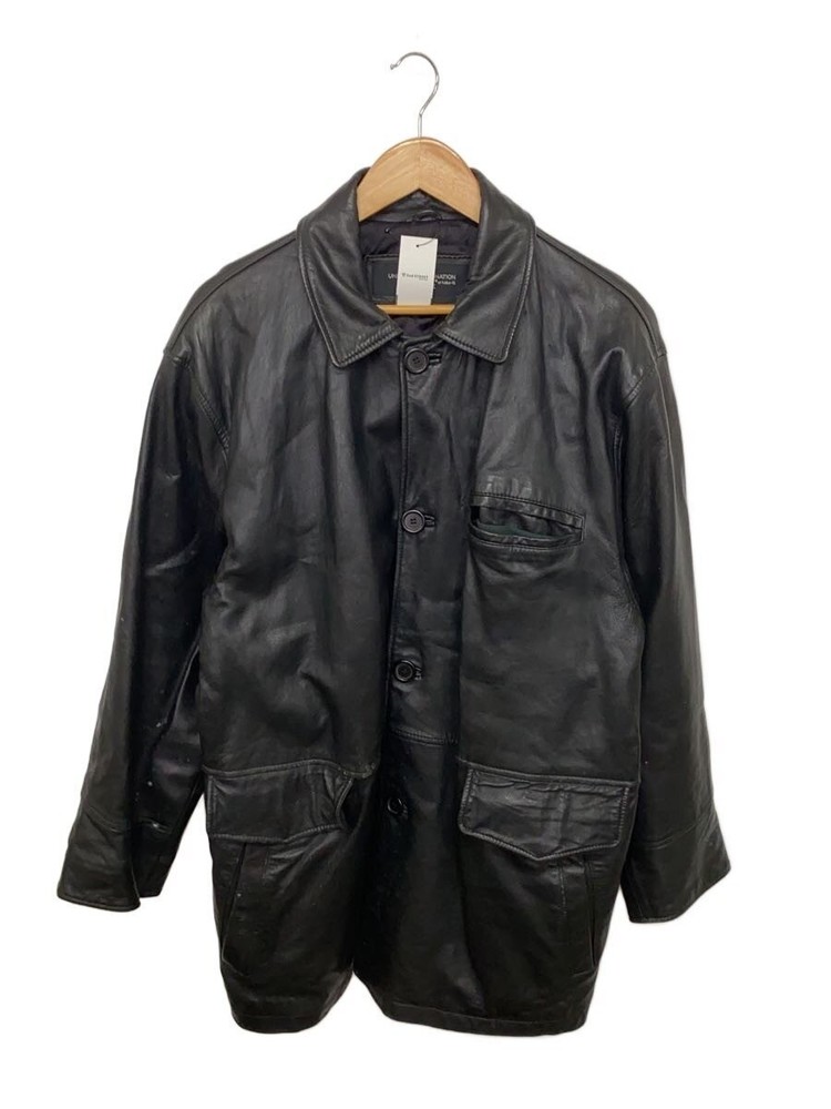 Unknown Destination/Leather Jacket Blouson/-/Leather/Blk/Plain 3403