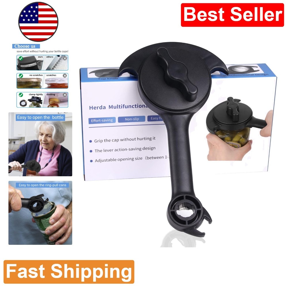 3-in-1 Jar Opener for Seniors Opens Pop-Top Cans Beer Bottles Soda Cans