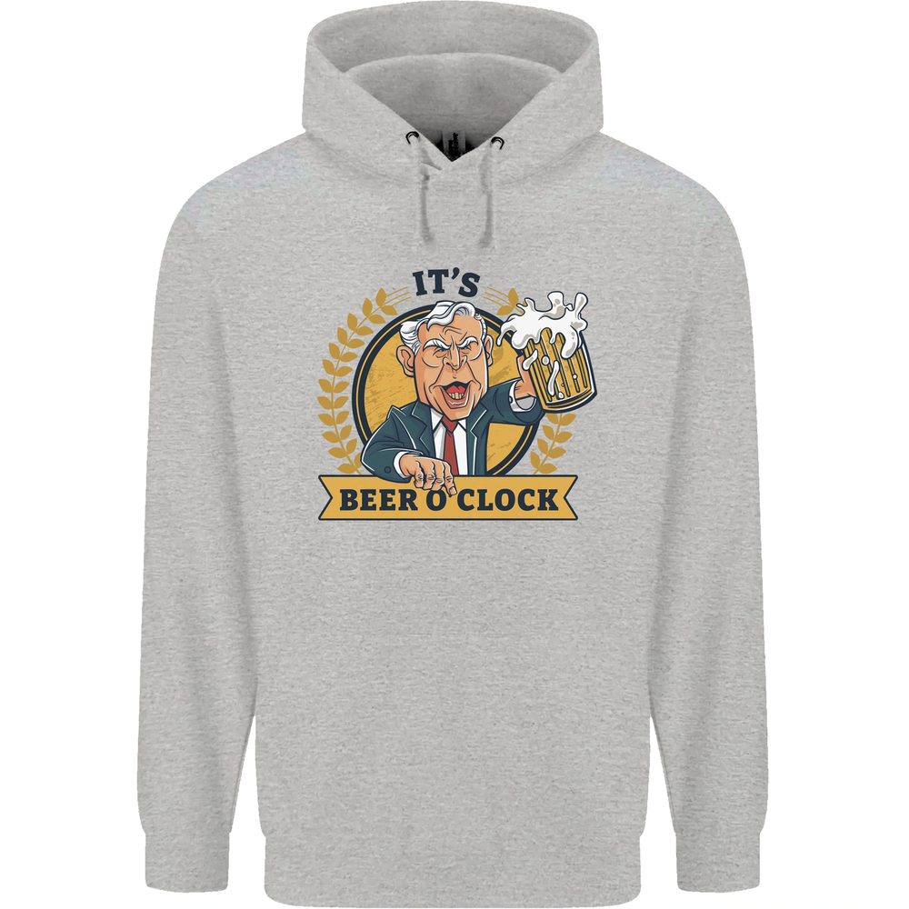 Its Beer OClock Funny Alcohol Mens 80% Cotton Hoodie