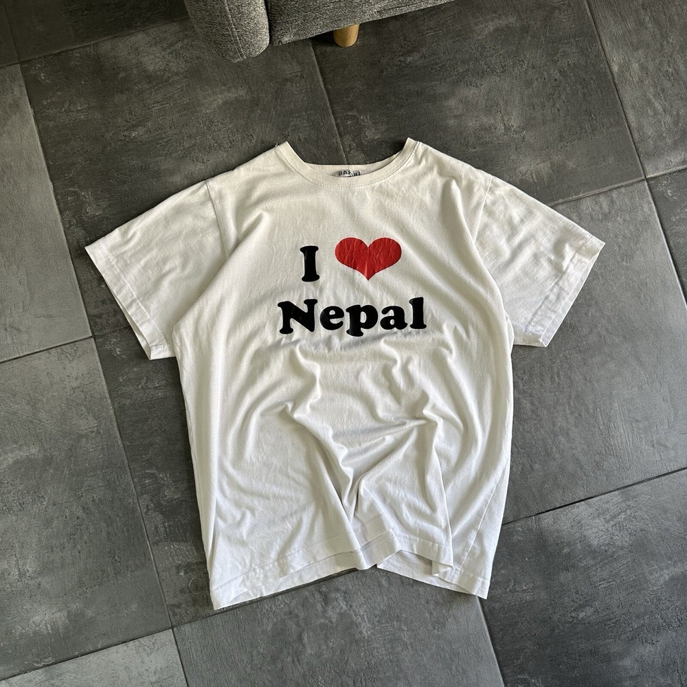 Vintage T-shirts I Love Nepal USA Joke Y2K Japan Style 00s USA Humor  Used