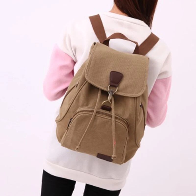 Canvas Backpack Travelling Backpack Outdoor Rucksack School Backpack