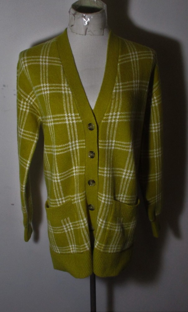 Women's LOFT Gold Nylon Cotton Blend Tunic Cardigan Sweater Size S  