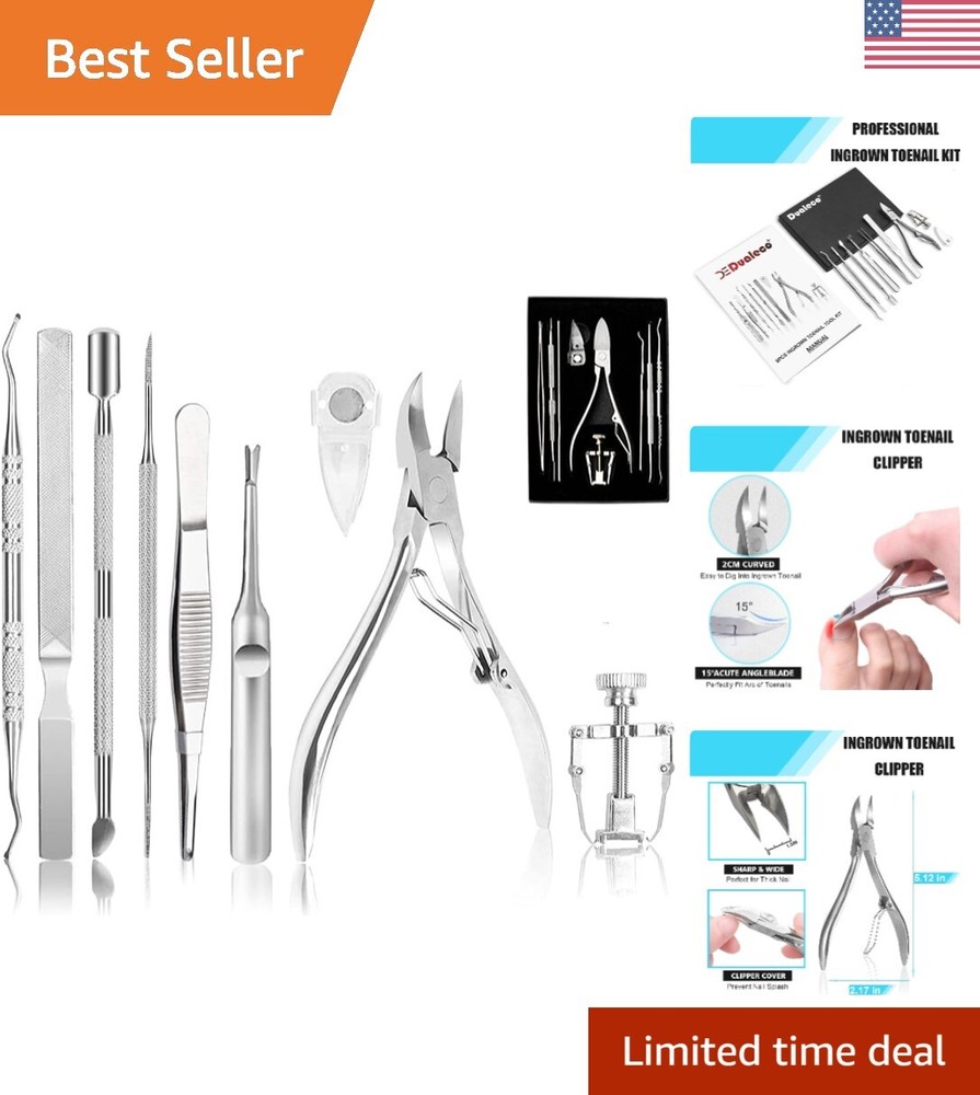 Elegant Stainless Steel Ingrown Toenail Kit for Home Treatment