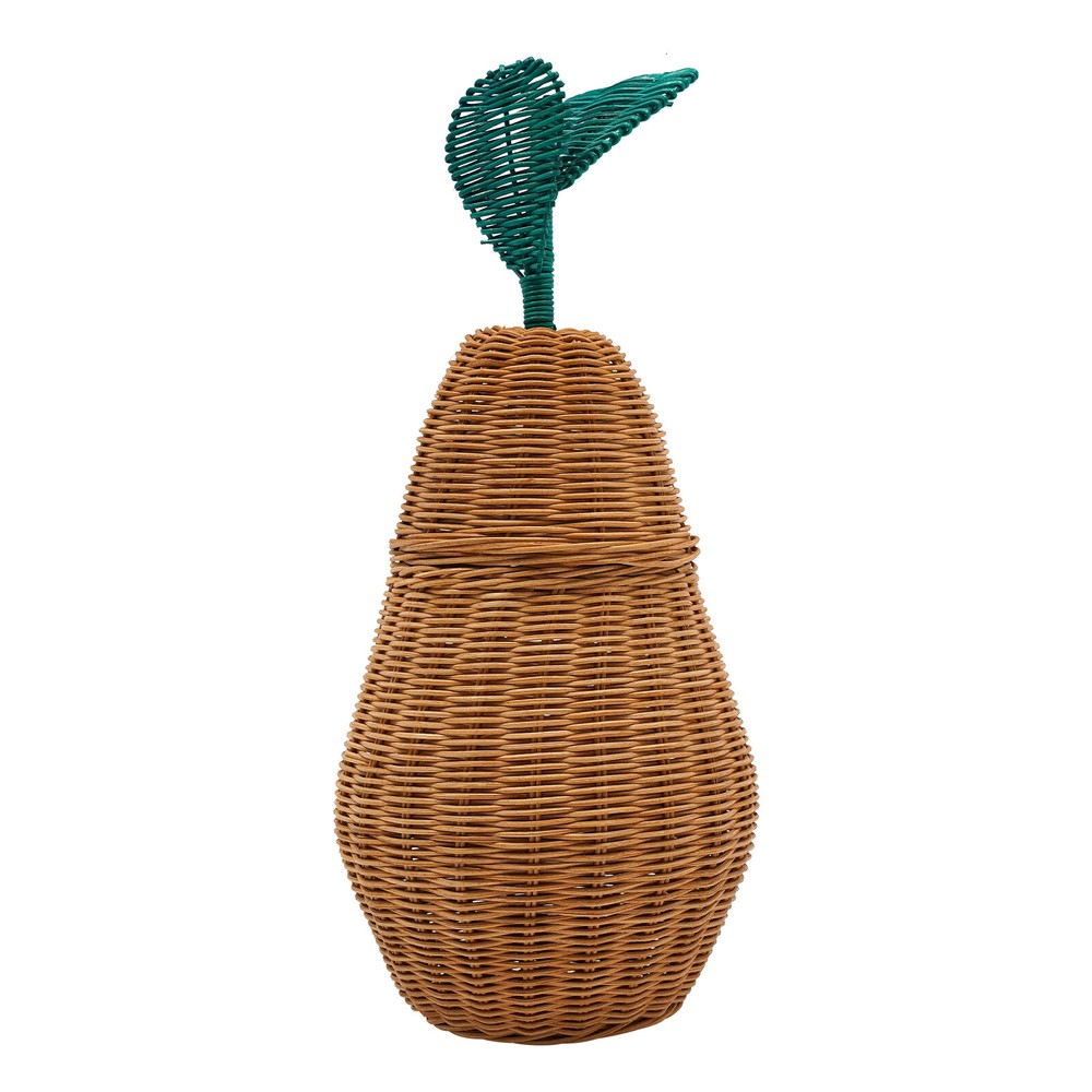 Hand-Woven Rattan Storage Basket for Bathroom, Bedroom, and Playroom