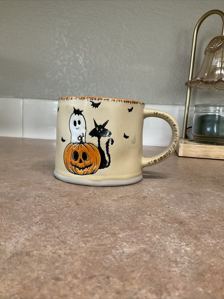 Ghost With pumpkin & cat 16oz Happy Halloween Coffee Mug Spectrum 2021 Fall
