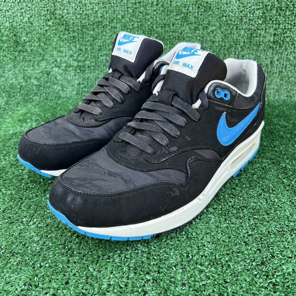 Nike Air Max 1 Premium Black Blue Hero RARE 512033-041 2013 Size 10