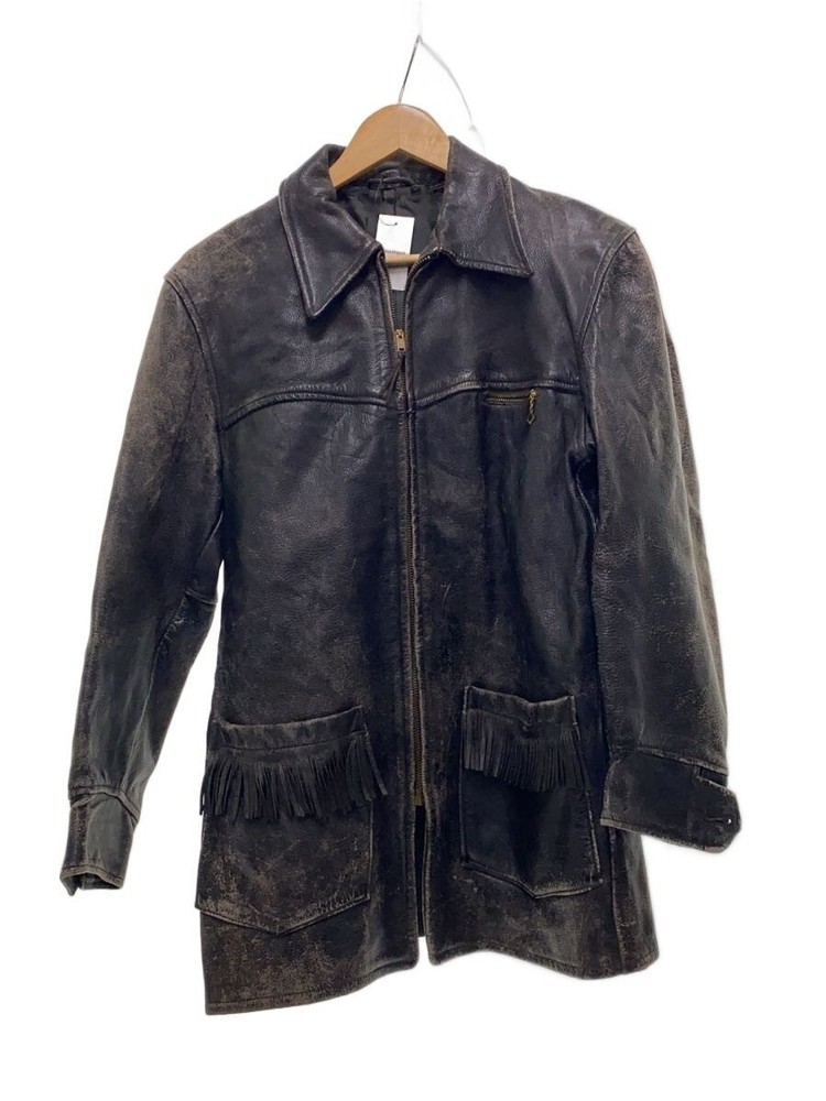 Leather Jacket Blouson/-/-/Blk/Plain 3464