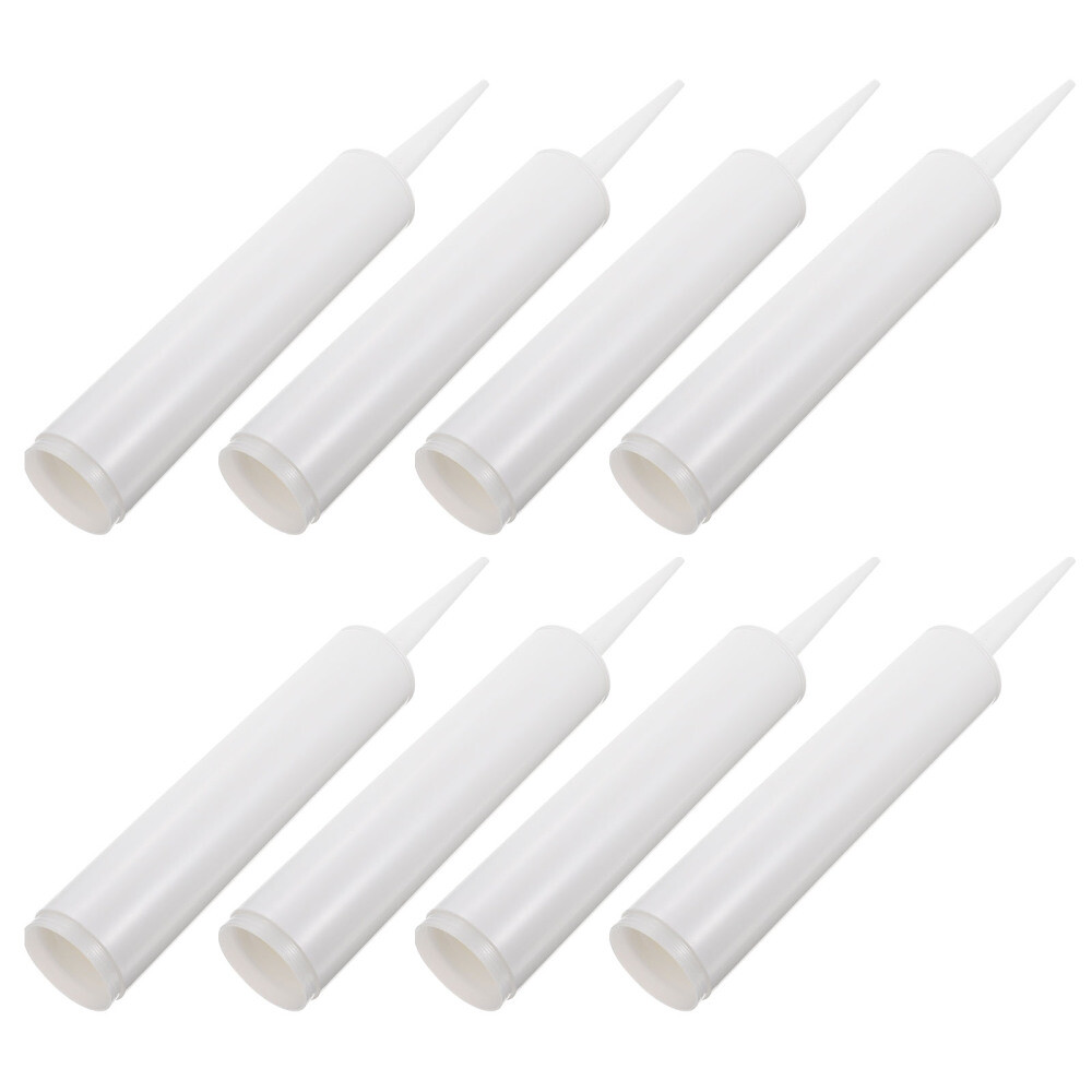 8 Sets 300ML Plastic Home Improvement Caulk Tube Silicone Sealant Tube