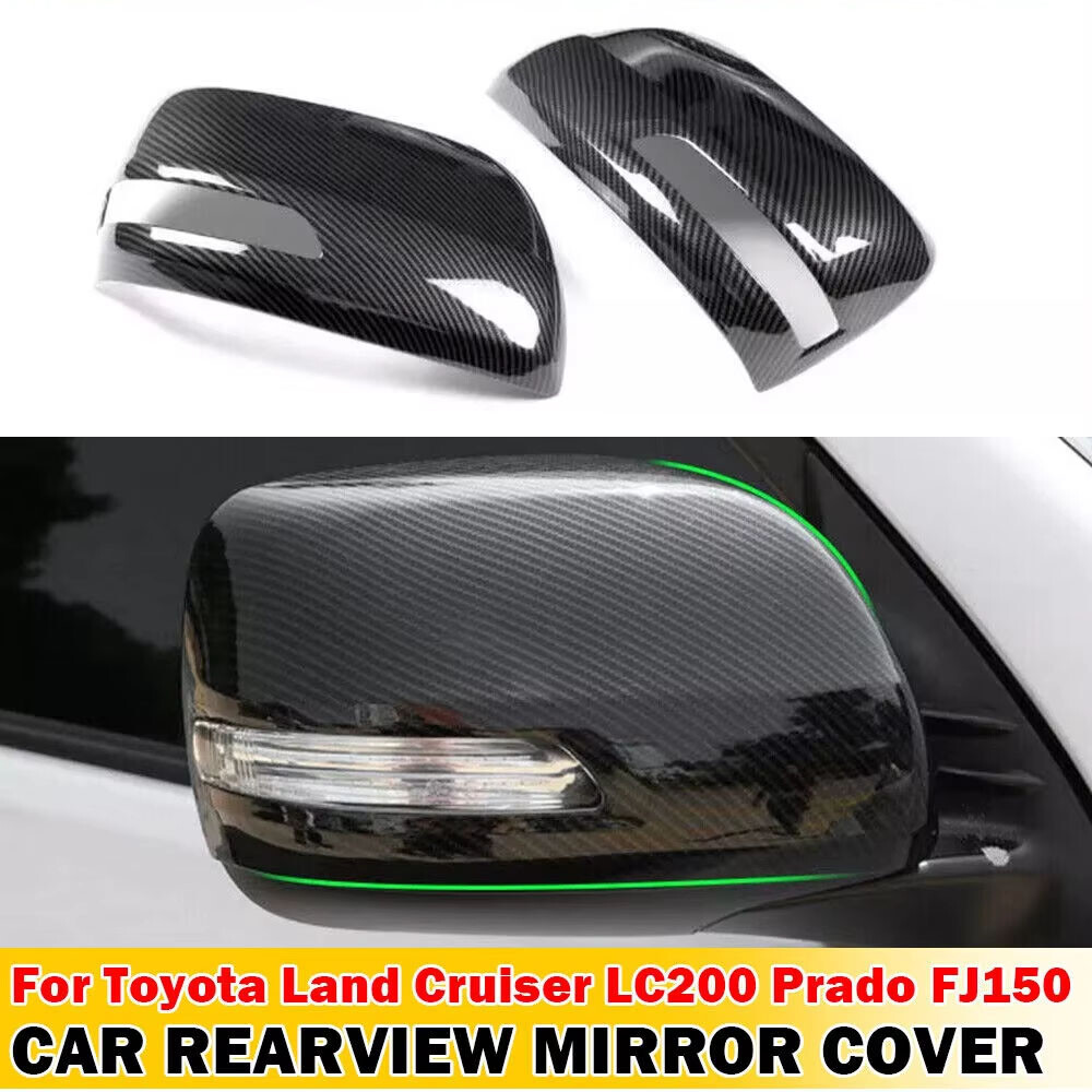 For Toyota Land Cruiser LC200 Prado 150 Rearview Side Mirror Cover Wing Cap Trim