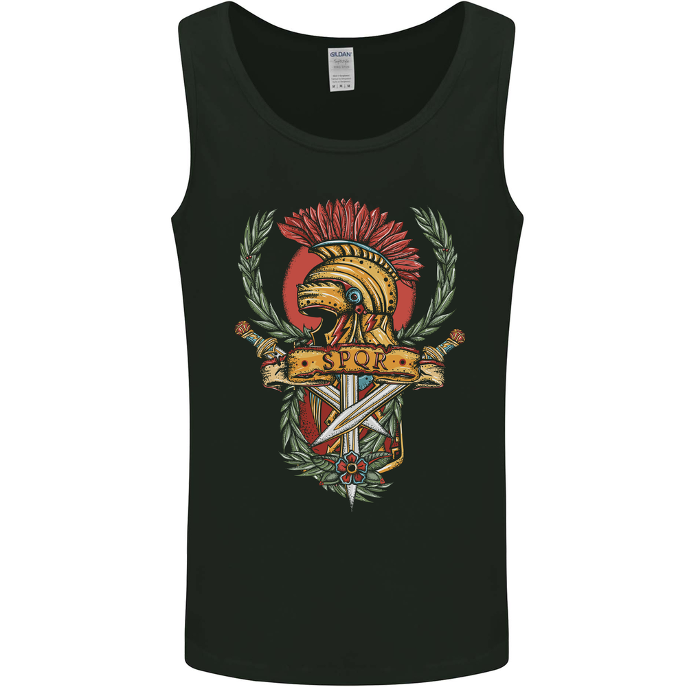 SPQR Helmet Gym Bodybuilding Training Top Mens Vest Tank Top