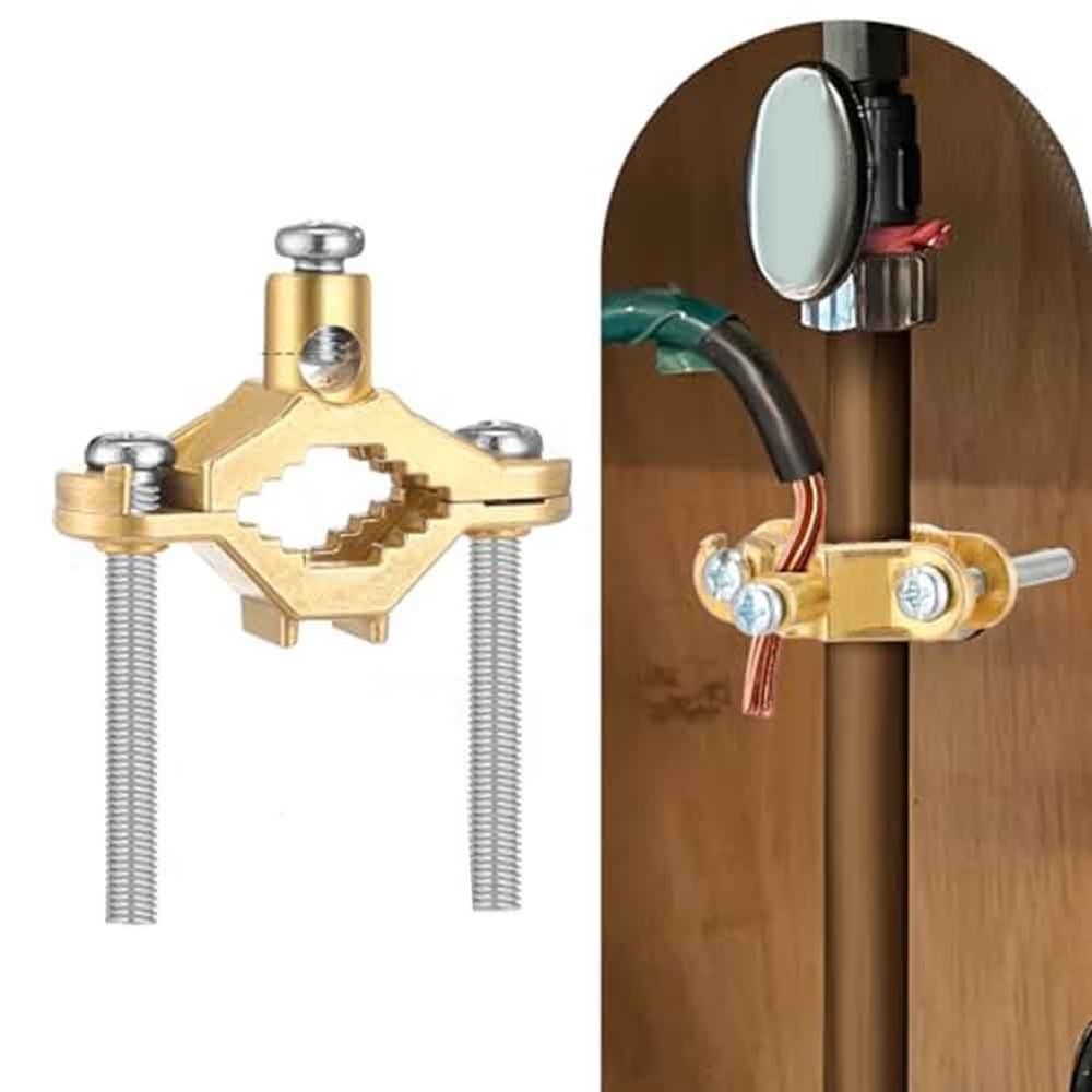 3 Pcs Ground Clamp Set for Pipe and Steel Bonding Copper Alloy Material