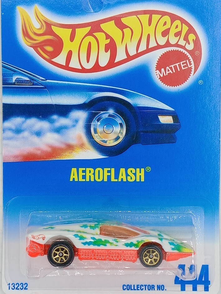 NIB Hot Wheels Collector #444 Aeroflash with Gold 7 Spoke Wheels