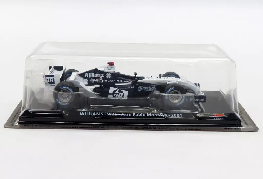 Minicar  1/24 Williams Fw26 -Juan Padio Montoya - 2004 3 White Navy Weekly