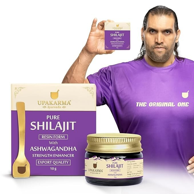 UPAKARMA Shilajit with Ashwagandha Resin 10g | Boosts Strength & Build Muscle .