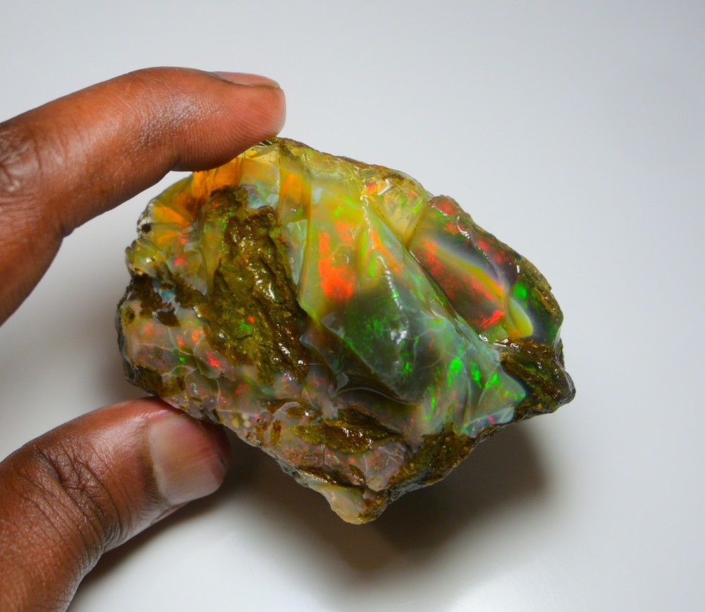 HUGE 771.55 Cts Natural Ethiopian Opal Rough - Multi Fire Welo Opal Raw Crystal