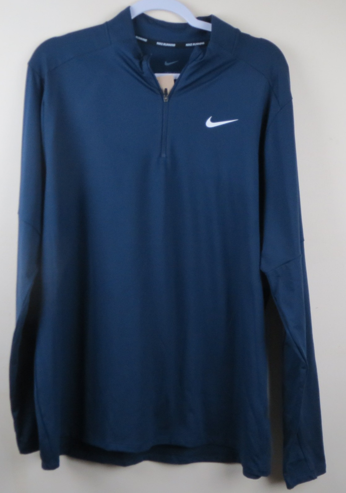 NWT Nike Mens XL  1/4 Quarter Zip Dri-Fit Running Jacket Top Blue DH4949-419