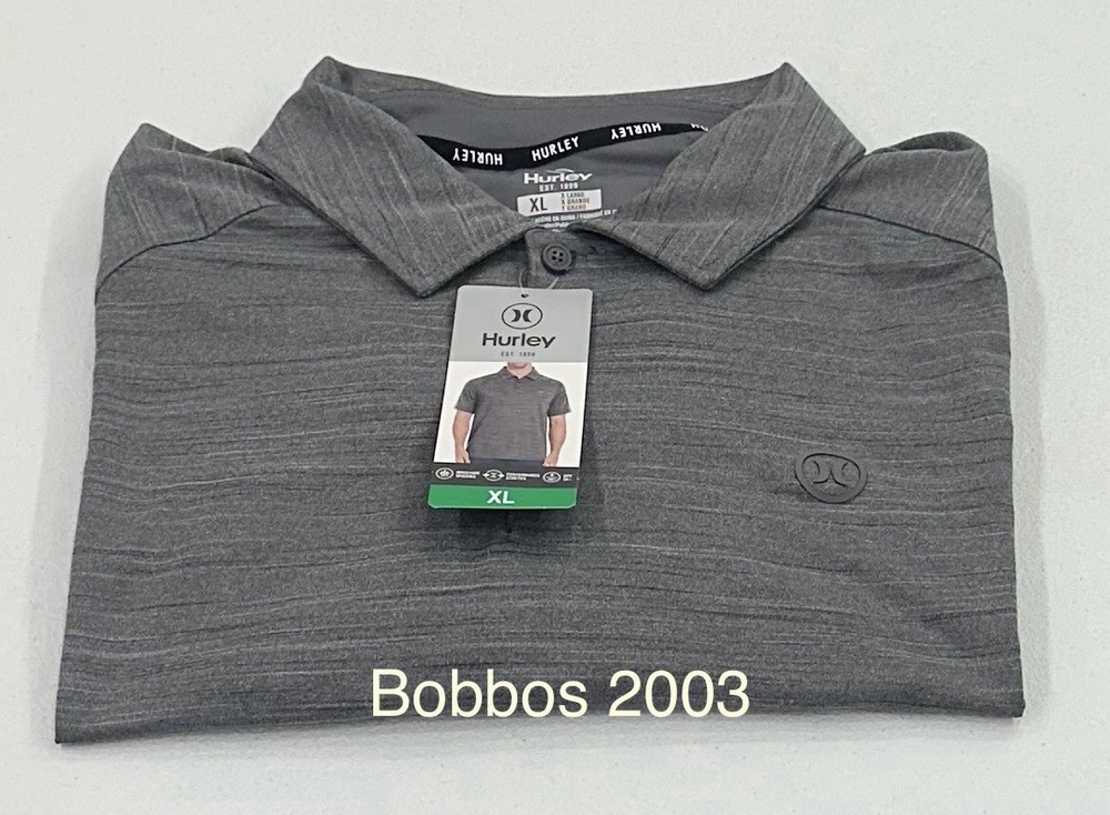 Hurley Men's Performance Stretch Moisture Wicking Shirt, Gray, Size XL