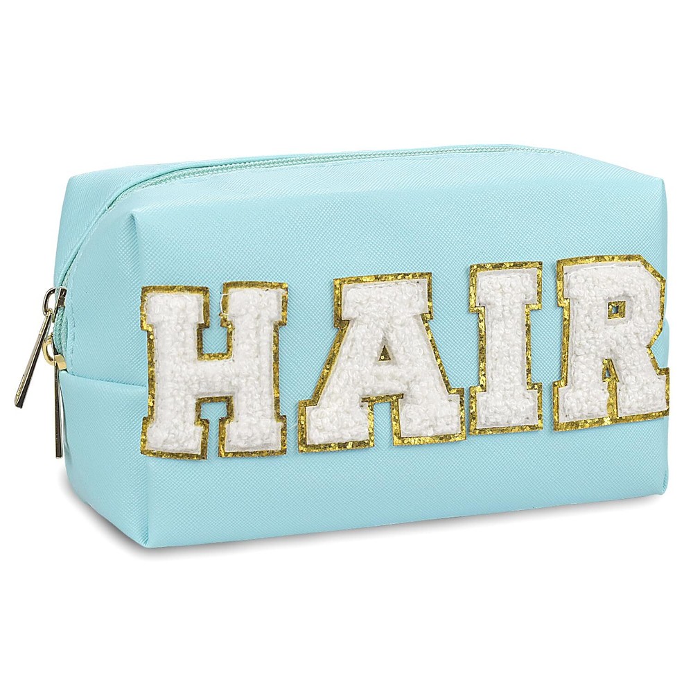 Preppy Skincare Makeup Bag in PU Leather Waterproof Travel Organizer