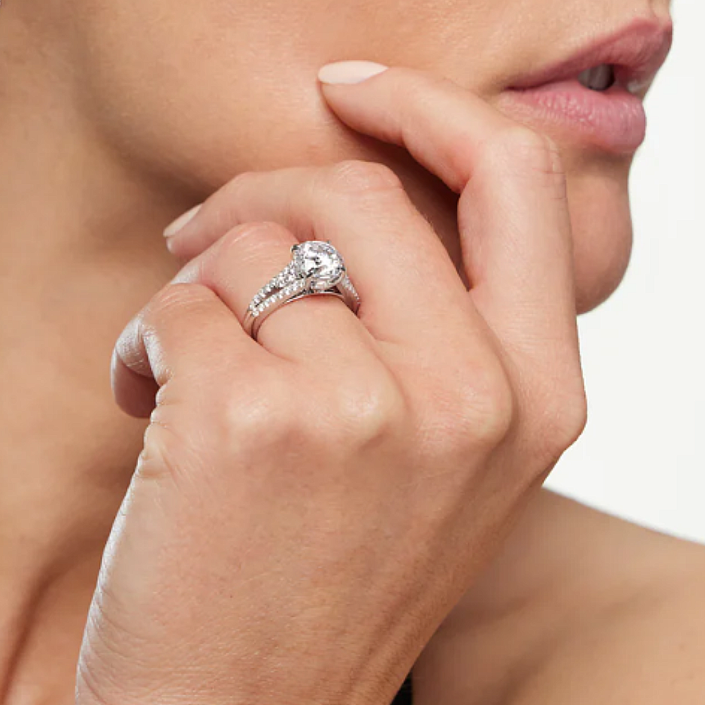 Round Cut Diamond IGI Lab Created 14K White Gold Wedding Ring 2.50 Ct