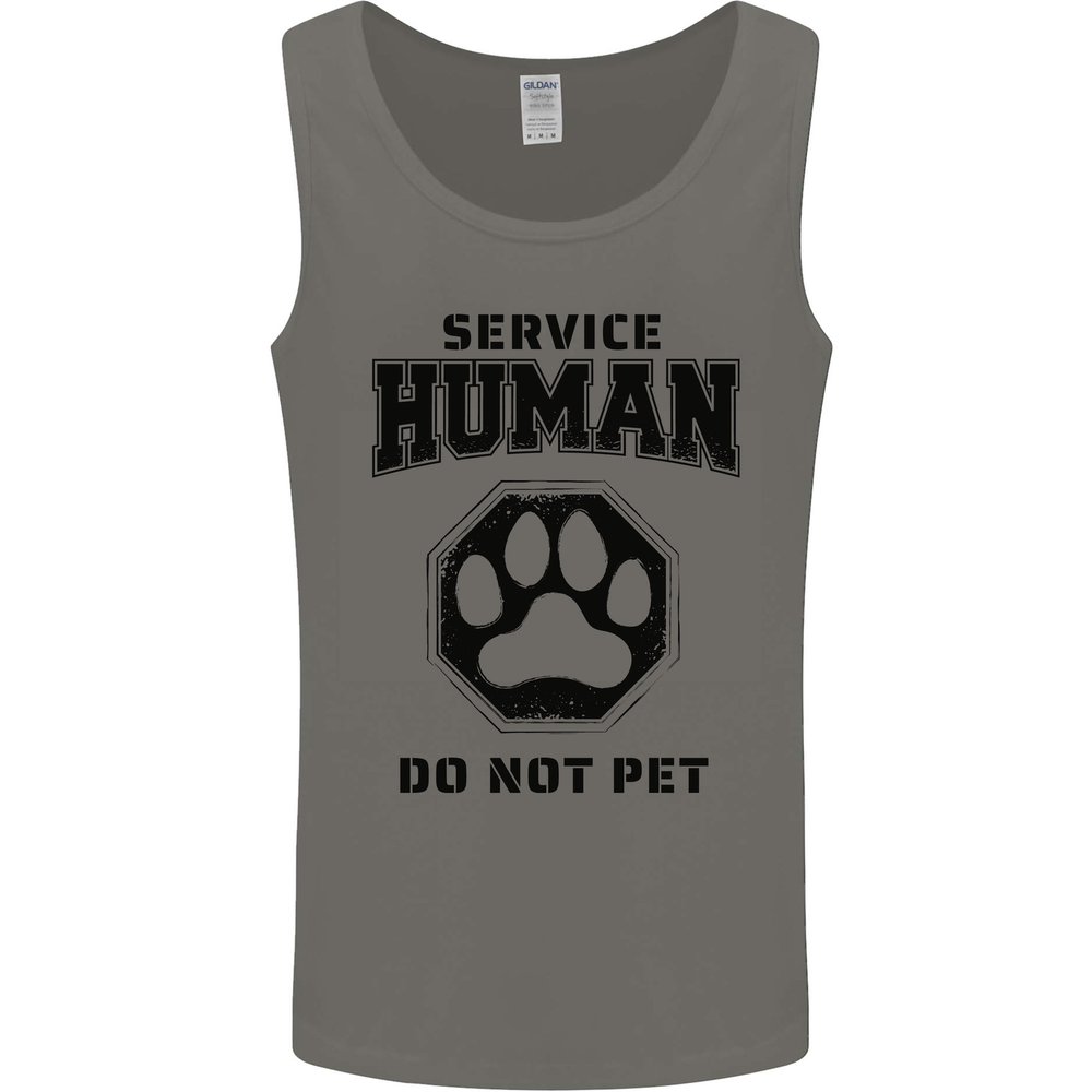 Funny Dog Service Human Do Not Pet Mens Vest Tank Top