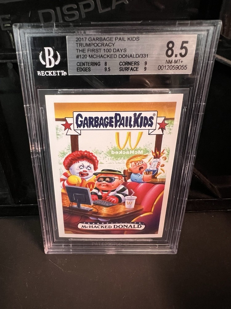 2017 Garbage Pail Kids Trumpocracy 1st 100 Days #120 McHacked Donald BGS 8.5