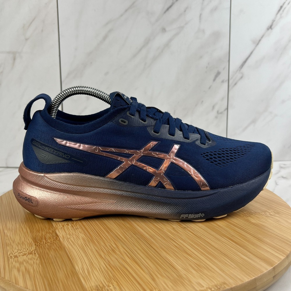 Asics Gel-Kayano 31 Platinum Women Size 9.5 Blue Rose Gold Running Shoe 1012B746