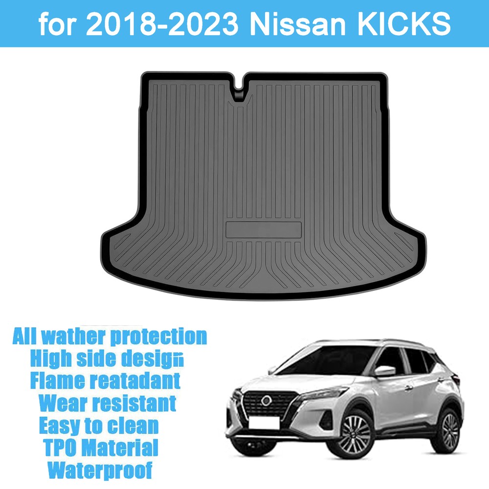 Black TPO Cargo Mat Trunk Liner Easy Installation Fit for 2018-2023 Nissan KICKS