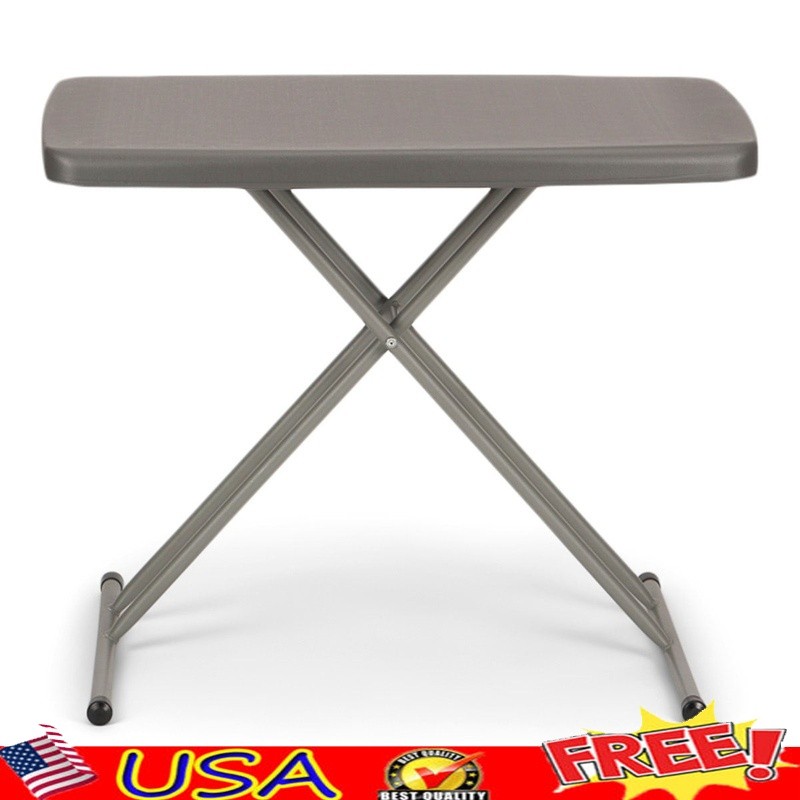 Adjustable Folding Plastic TV Tray Table for Indoor Outdoor Use Space Saving Utility