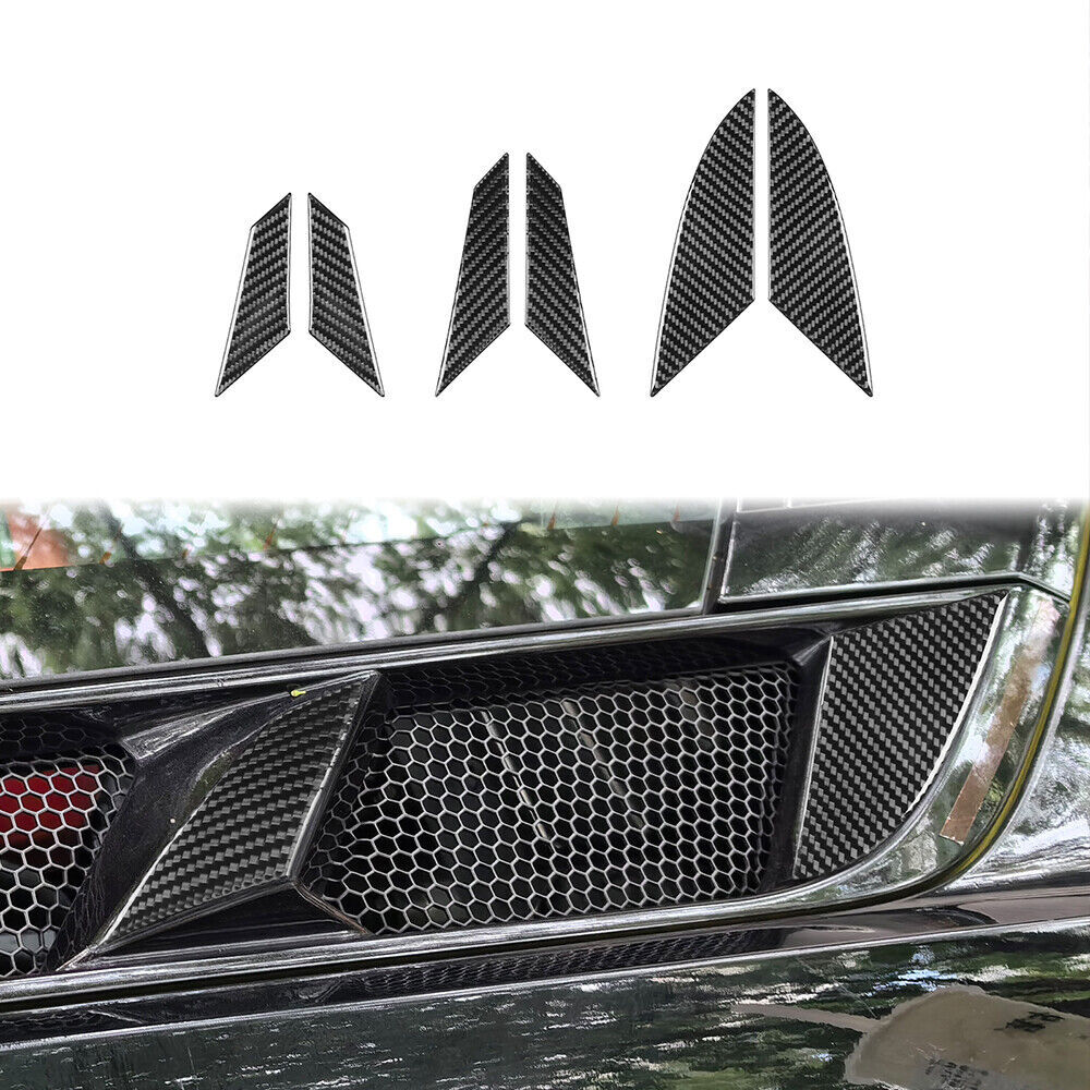 For Corvette C8 Real Carbon Fiber Air Vents On Both Sides Of The Engine Trim 6X