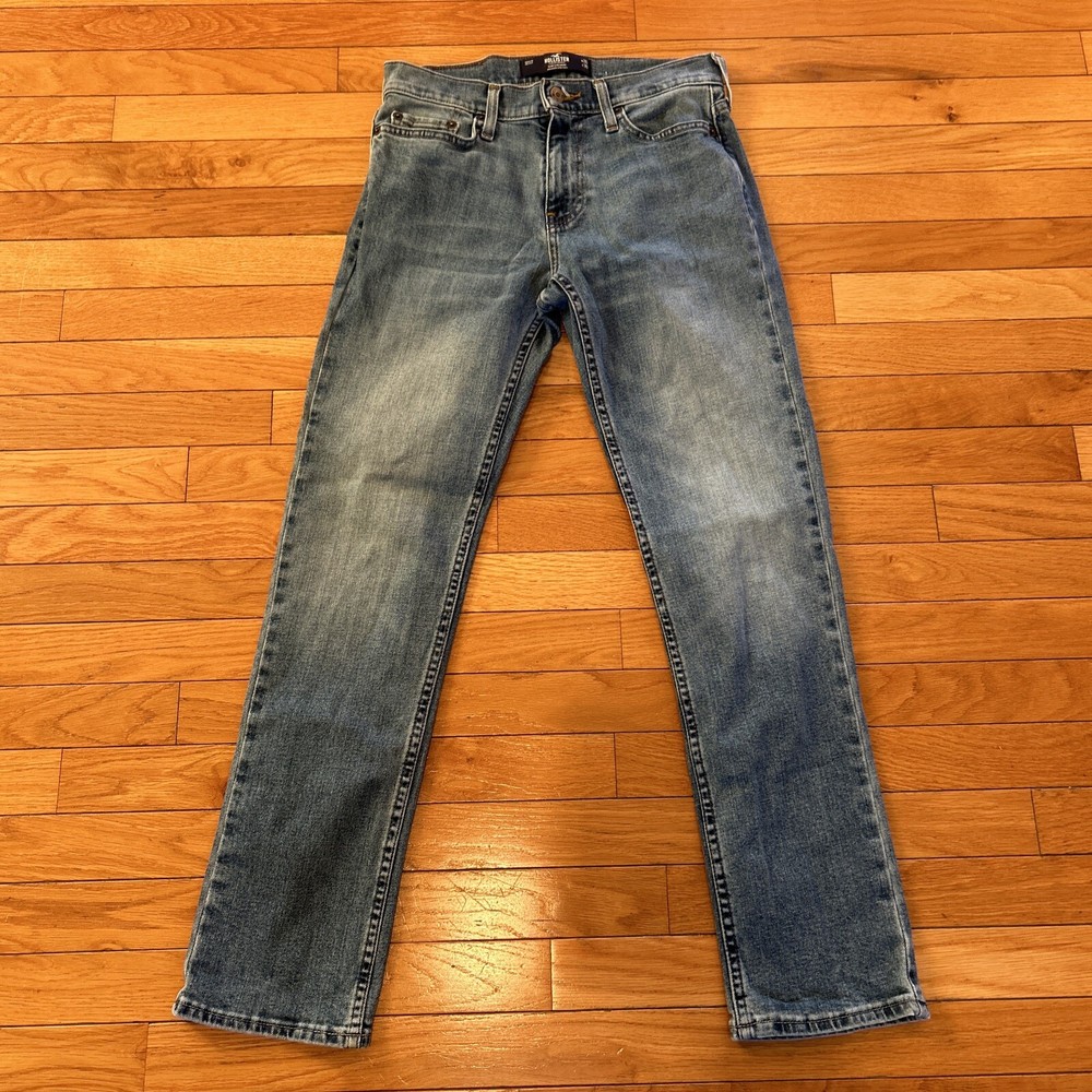 Hollister Slim Straight Epic Flex Denim Medium Blue Jeans Men Waist 26 Length 30