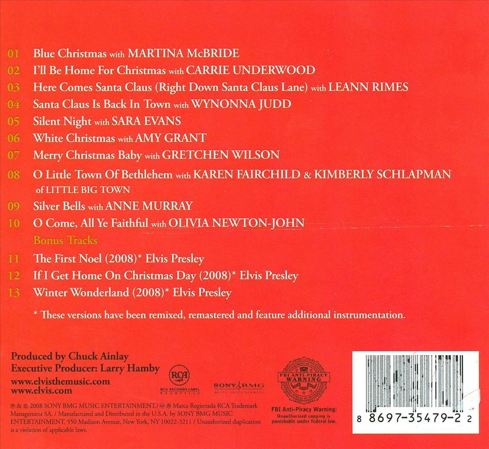 ELVIS PRESLEY CHRISTMAS DUETS NEW CD