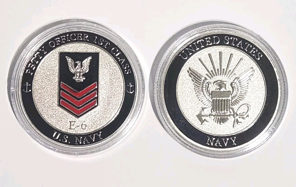 (1) U.S. Navy Petty Officer First Class E-6 Challenge Coin.