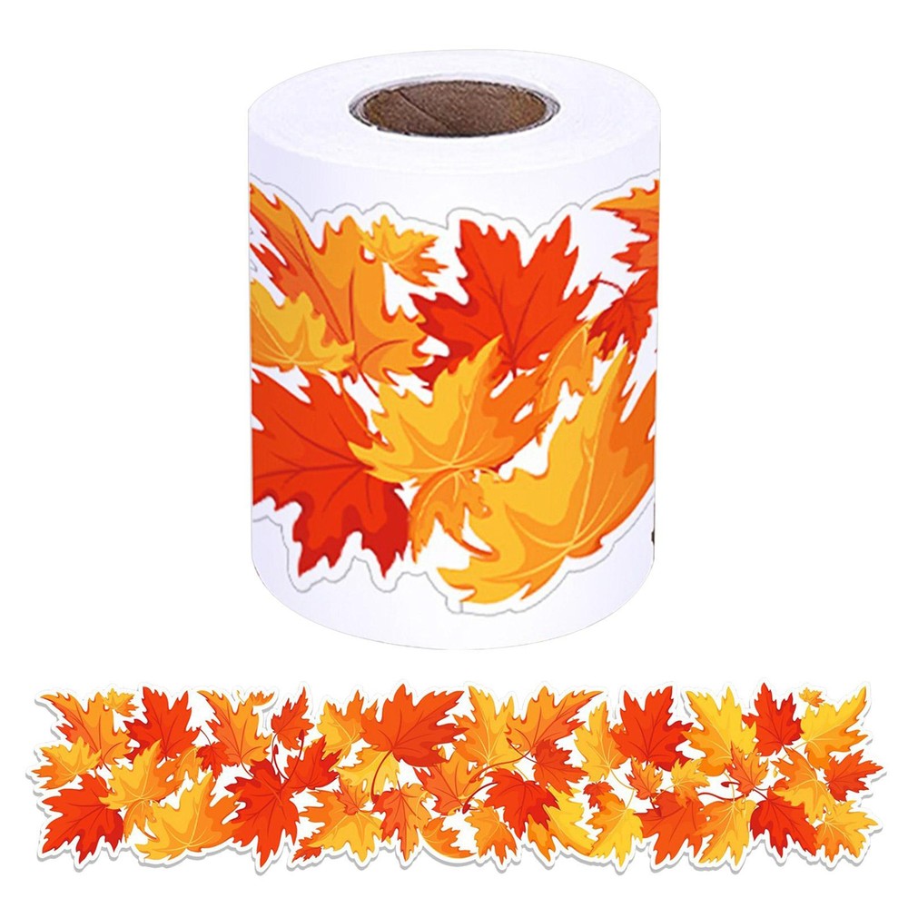 Thanksgiving Halloween Maple Leaf Stickers for Versatile Decorations