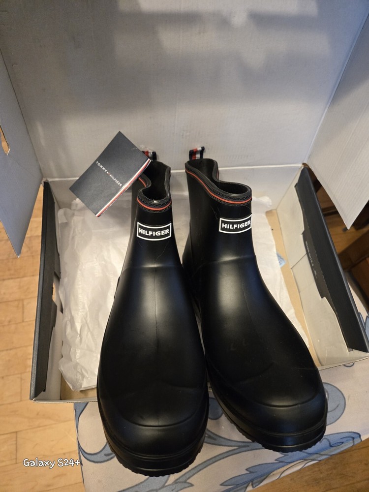 Tommy Hilfiger Breezi3 Waterproof Black Rain Boots for Women