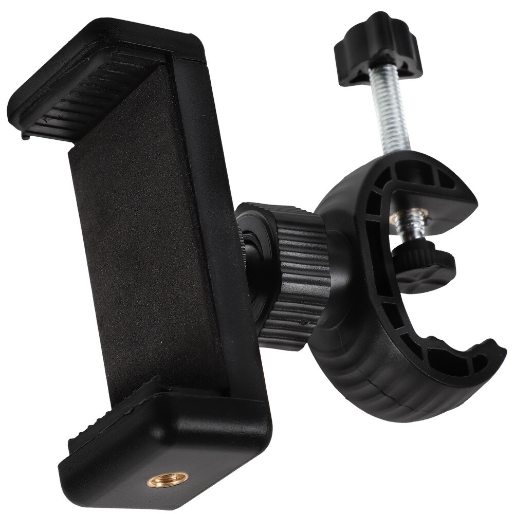 Clip on Phone Holder Cell for Mic Stand Swivel Smartphone Tripod