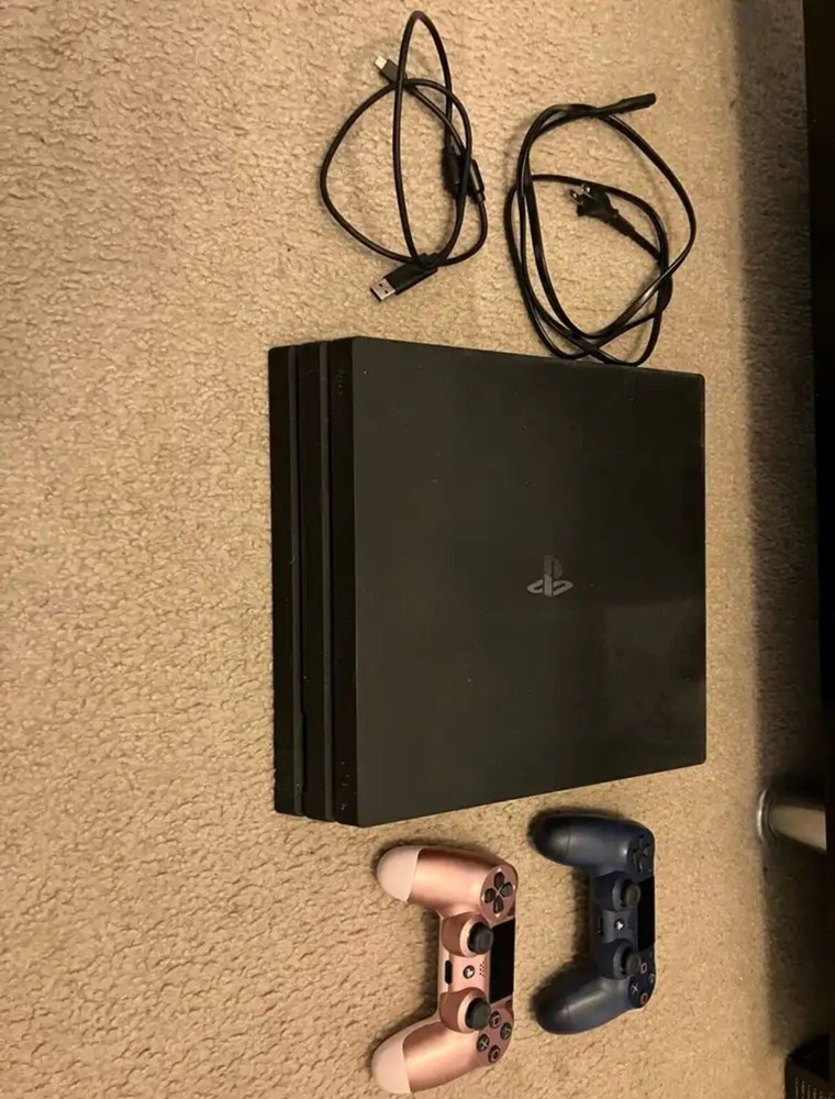 Sony PS4 Pro 1TB Gaming Console with 2 Wireless Controllers & Cables