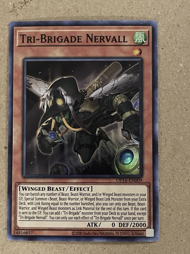 Tri-Brigade Nervall OTS Tournament Pack 16 Yugioh #OP16-EN009 Super Rare