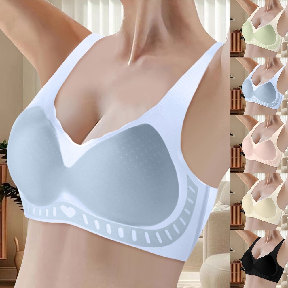 Women's Comfortable Large Thin Sagging Side Breast Beauty Back Shining No Steel