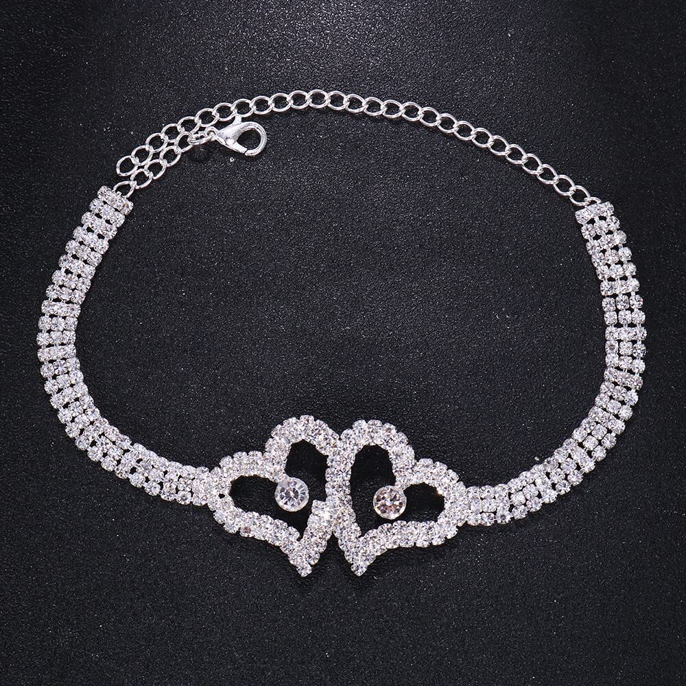 Mothers Day Round CZ Anklets Women 925 Sterling Silver Hip Hop Jewelry-image