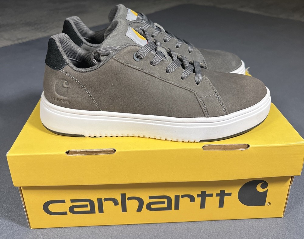 Carhartt Detroit Leather Sneakers Womens 6.5M Dark Gray Comfort Quality NEW