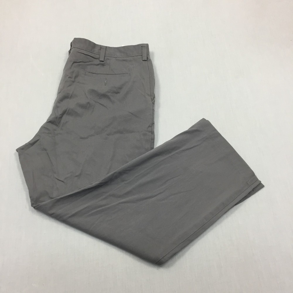 Dockers Chino Trousers Cotton Pants Straight Fit Mens Size 42W 30L Grey