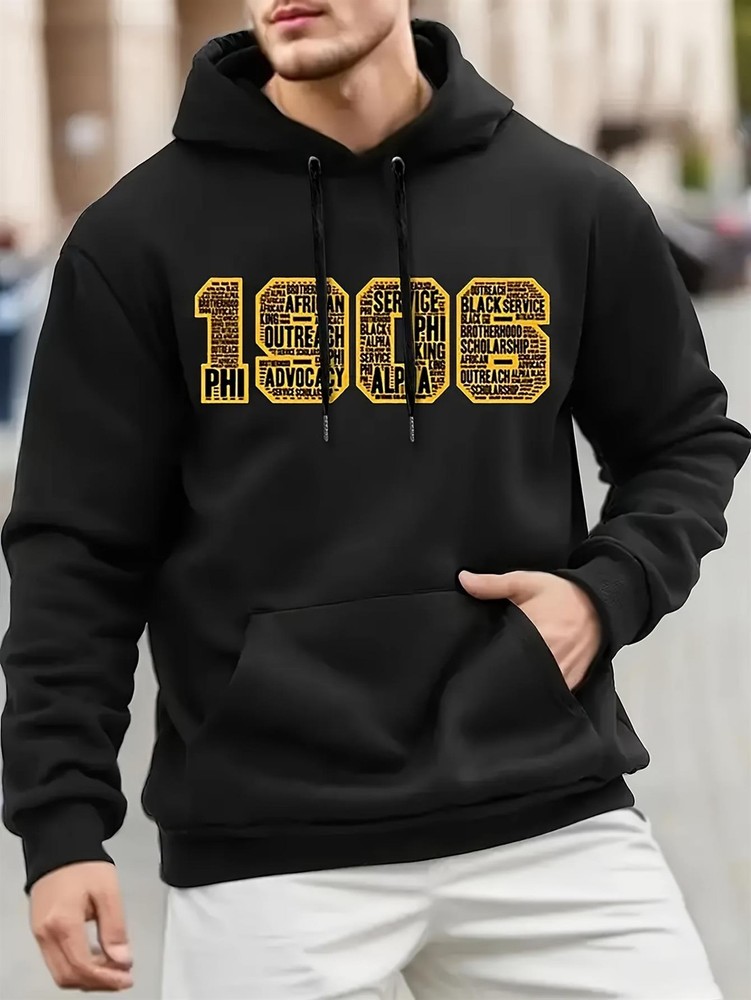 Men's & Women's Alpha Phi Fraternity Hooded Sweatshirt - 1250g Heavyweight Greek