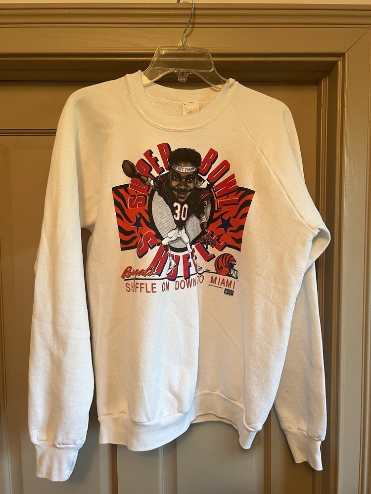 Vintage Cincinnati Bengals 1988 Super Bowl Shuffle Crewneck Shirt Size X-Large
