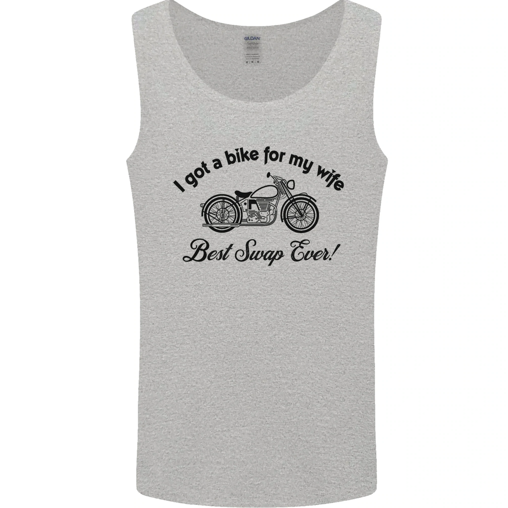 Wife Funny Motorbike Biker Motorcycle Mens Vest Tank Top