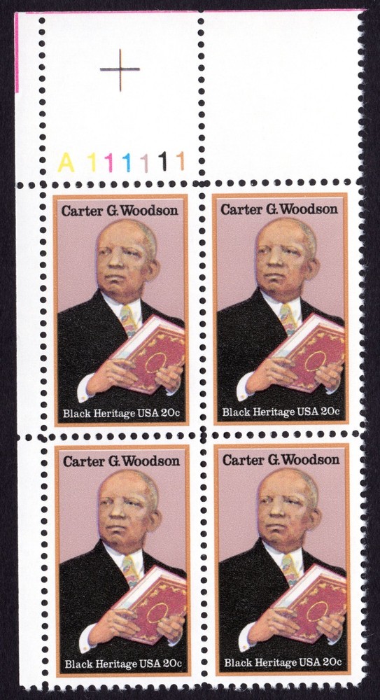 Scott #2073 Carter G. Woodson (Black Heritage) Plate Block of 4 Stamps - MNH UL