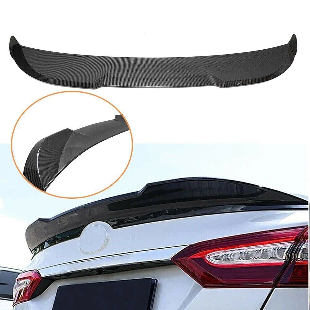 For Toyota Camry 2018-2021 TR-D Carbon Fiber Look Rear Trunk Spoiler Wing