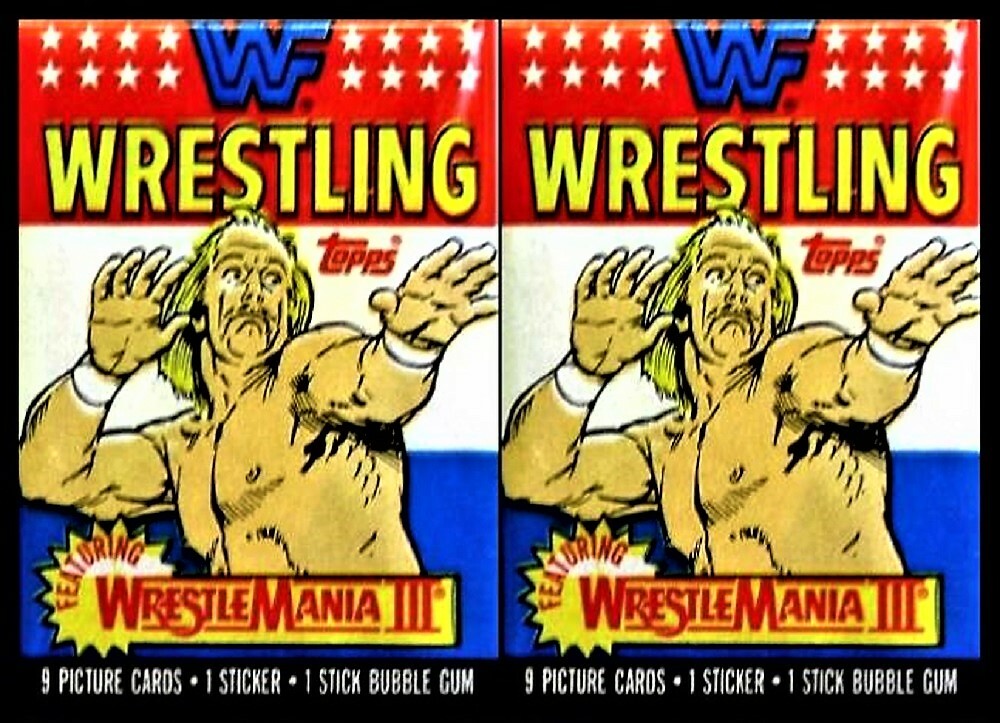 1987 Topps WWF Wrestling 2 Wax Packs MINT Wrestlemania III Hogan Ventura