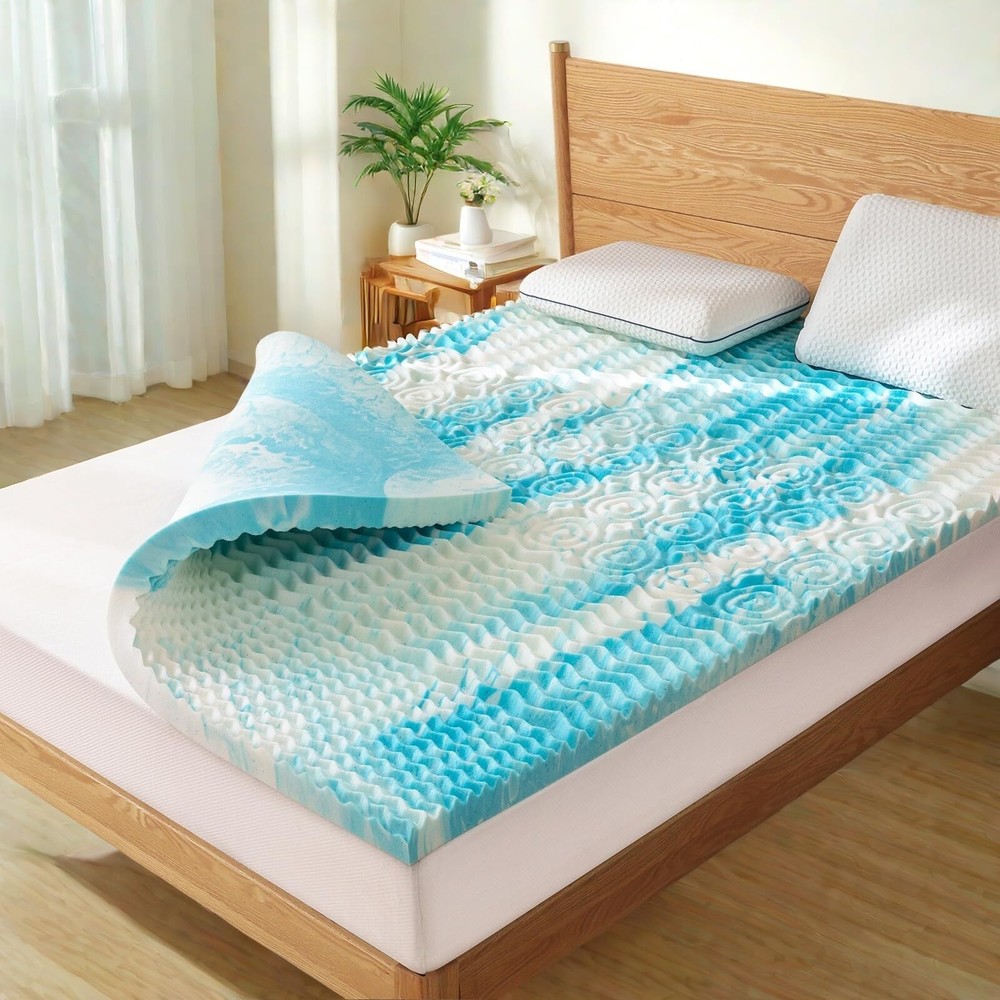 Mattress Topper Cooling Memory Foam - 2 Inch Queen Size Mattress Topper for P...