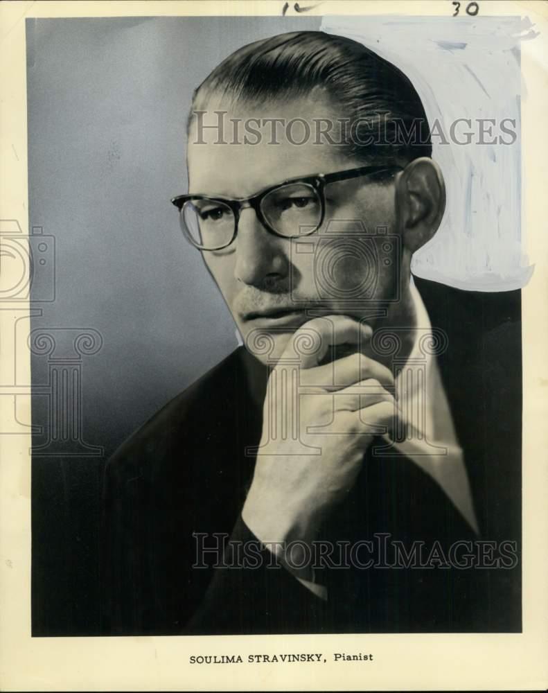 1960 Press Photo Soulima Stravinsky pianist son of composer Igor Stravinsky