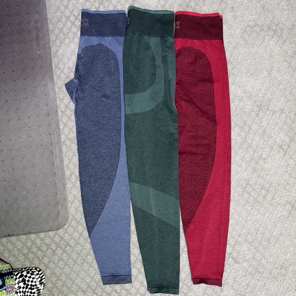 Victoria’s Secret Pink lot set of 3 Contour Seamless High Waisted Leggings small
